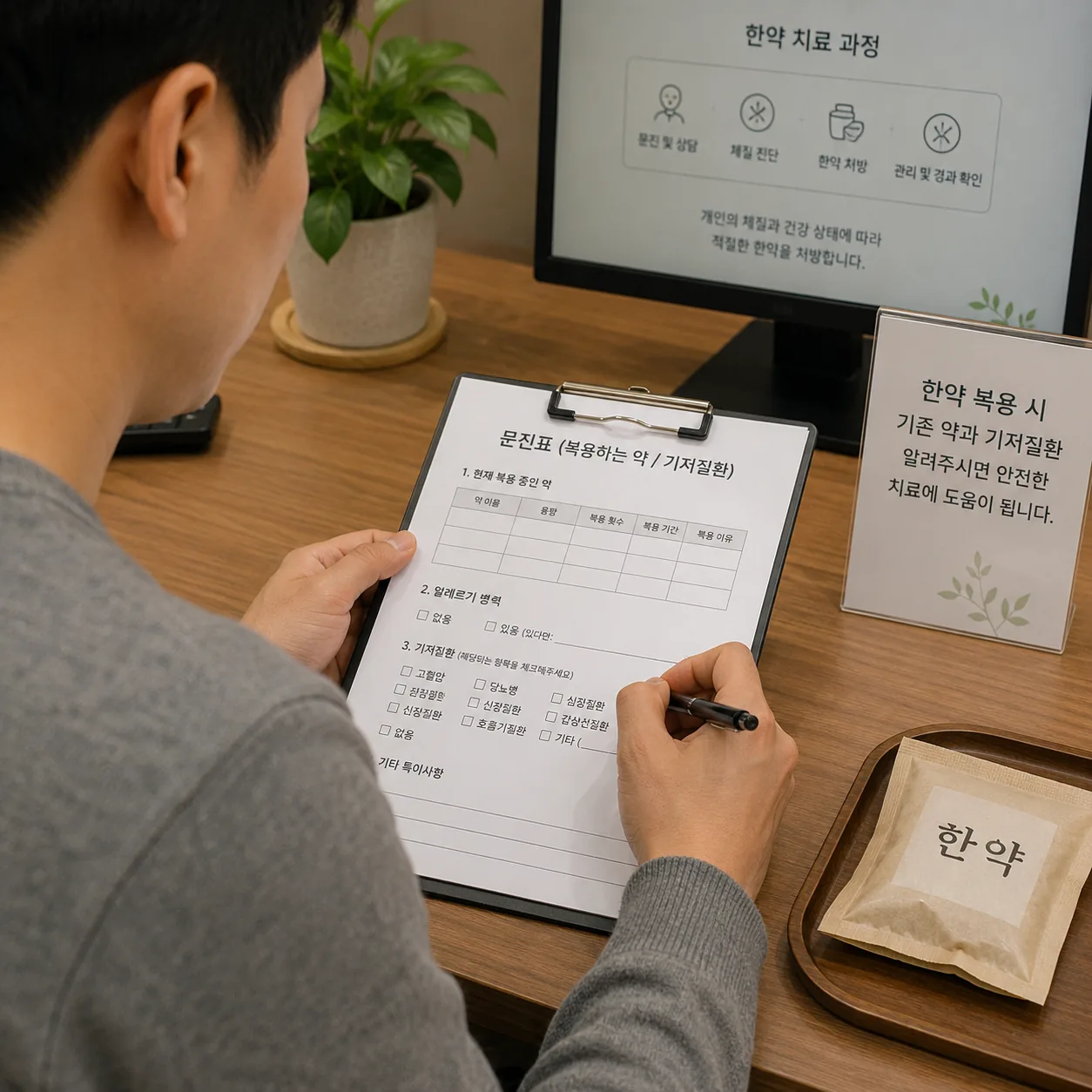 교통사고 한약 부작용 예방을 위한 복약 문진