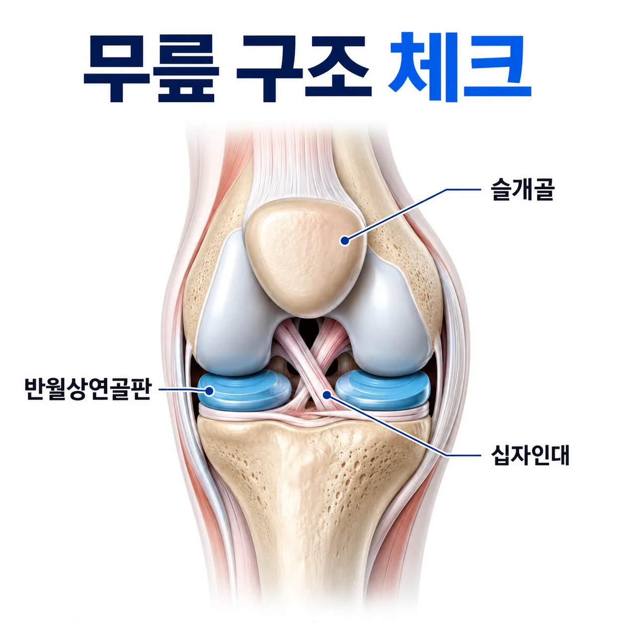 하산 무릎 통증에서 확인하는 무릎 구조