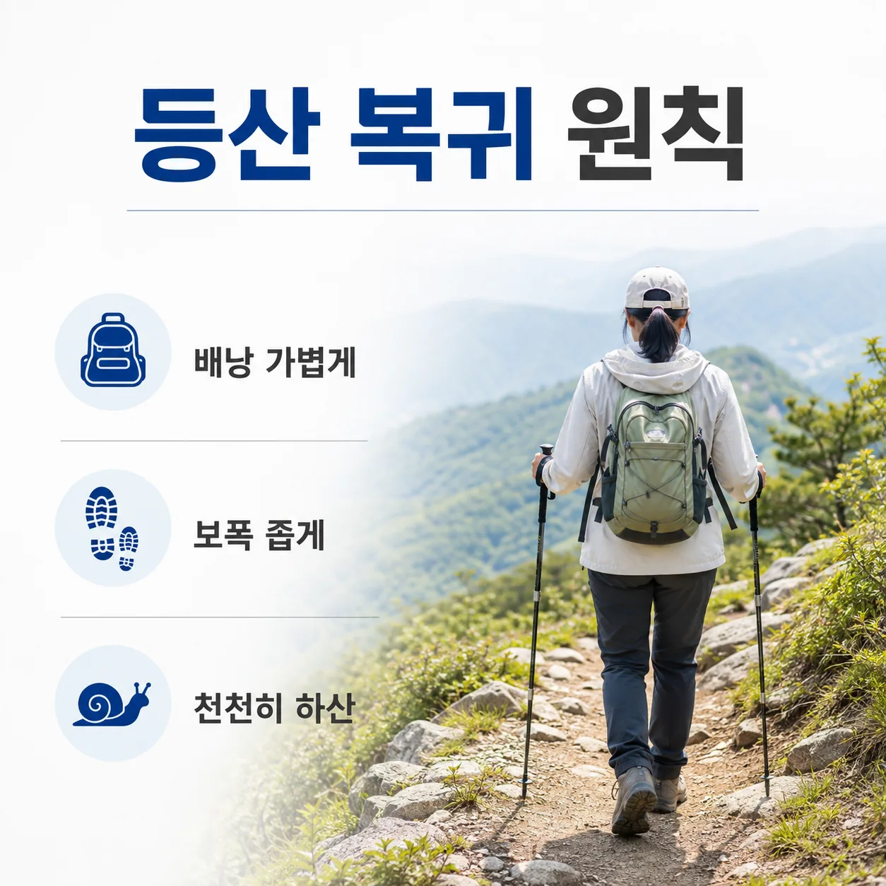 무릎 통증 이후 등산 복귀 시 하산 속도와 배낭 조절